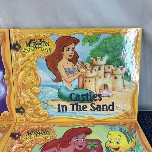 Disneys Little Mermaid’s Treasure Chest Series Lot of 6 Hardcover Grolier 1990's - Picture 3 of 16